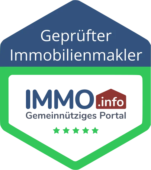 IMMO.info Geprüfter Immobilienmakler Siegel